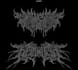 create an illegible and sharp black metal logo