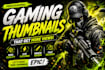 design high CTR gaming youtube thumbnails