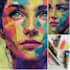 paint expressive colorful abstract portraits