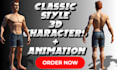create classic ps1 retro 3d character models and low poly psx