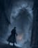 create horror character illustrations in dark cinematic
