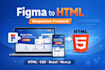 convert figma to responsive HTML CSS tailwind CSS