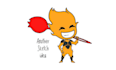 design mascot cartoon fire whipper logo