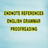 do endnote references, english grammer and proofreading