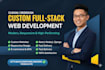 custom website development as full stack developer, front end developer