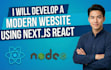 a modern website using next js and react