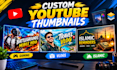 design custom gaming, vlog and islamic thumbnails