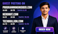 do guest post on nerdbot, programminginsider, techbullion