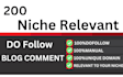 do 200 niche relevant blog comments