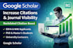 increase google scholar citations,  backdated citations and researchgate impact