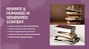 rewrite and humanize ai generated content