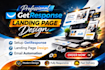 design a getresponse landing page, squeeze page, a lead page