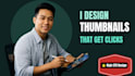 design high CTR youtube thumbnails for faceless, finance, and motivation