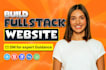 build custom website as full stack website developer, website development