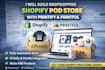 build a dropshipping shopify pod store with printify and printful