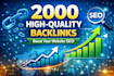 build 2000 mixed backlinks with manual and white hat SEO
