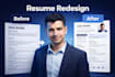 redesign your resume into a modern professional CV
