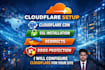 setup cloudflare CDN, SSL, redirects, ddos protection