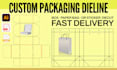 create custom packaging dieline with print ready files