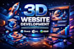 design an interactive 3d landing page or website