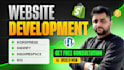 develop professional website on wordpress shopify wix squarespace woocommerce