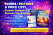 create flyers, posters and price lists