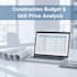prepare construction cost spreadsheets  and budgets in excel