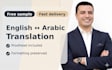 provide expert english to arabic translation