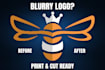 manually redraw and vectorize your logo for print and vinyl cutting