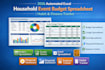 2026 automated excel household event budget spreadsheet, apple number