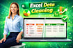 clean, formate, merge, split excel data