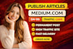 write and publish article on medium,com premium guest post service