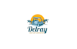 create retro hip surf side golf cart logo