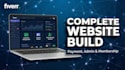 build a complete website with payment integration, admin panel and membership