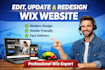 edit, update and redesign your wix website professionally