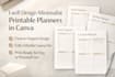 design minimalist printable planners in canva