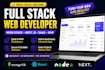 be your full stack developer for mern stack app, ai saas or full stack website