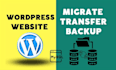 backup clone or magrate wordpress website safely