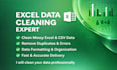 clean messy excel data and do urgent csv data cleanup