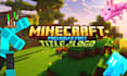 a minecraft server or smp logo in minecraft style