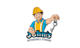 make an older white logo for a self storage business