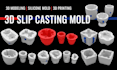 make custom 3d silicone mold design for resin soap candle casting injection mold