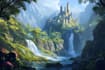 draw a natural landscape and background illustration