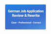 write and improve your german job application