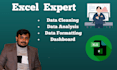 do excel data cleaning,  data formatting , merging and splitting of data