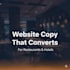 write high converting restaurant and hotel website copy