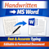 do type handwritten documents into ms word