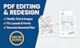 design, redesign, recreate, fixing any PDF document or form
