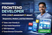 develop modern frontend websites using react, HTML, CSS