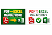 manually convert PDF to excel with accuracy